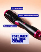 Cepillo secador 3 en 1 - seca, alisa y riza